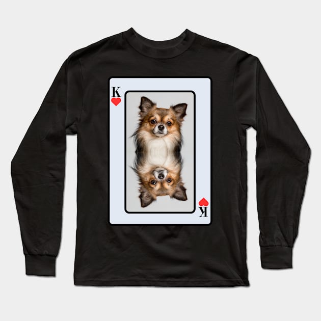 Chihuahua King Of Hearts Long Sleeve T-Shirt by HighwayForSouls